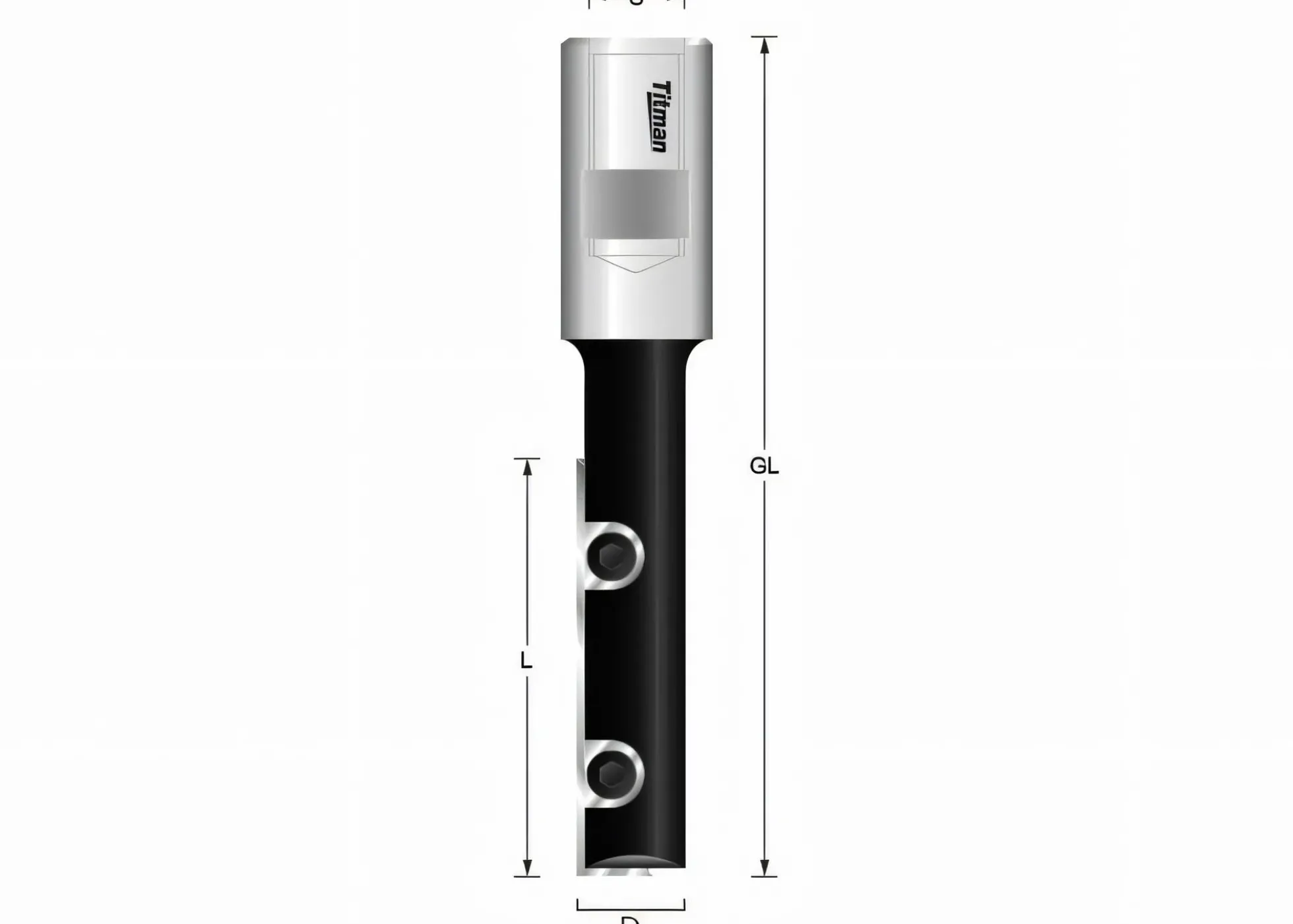 Nutfräser mit Wendeplatte Z1 D16 S=M12