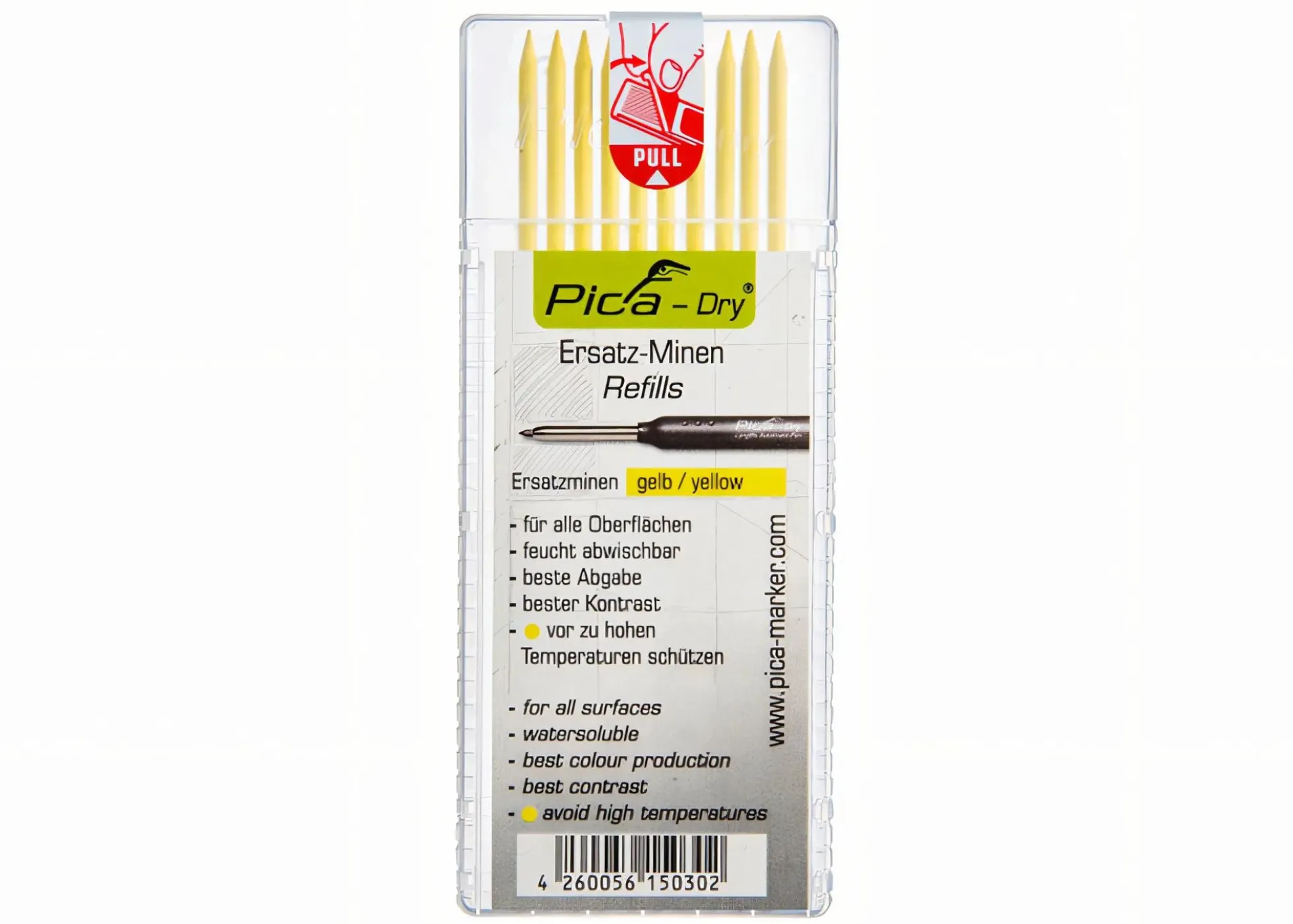 Pica Dry Ersatzminen 10 Stück Gelb