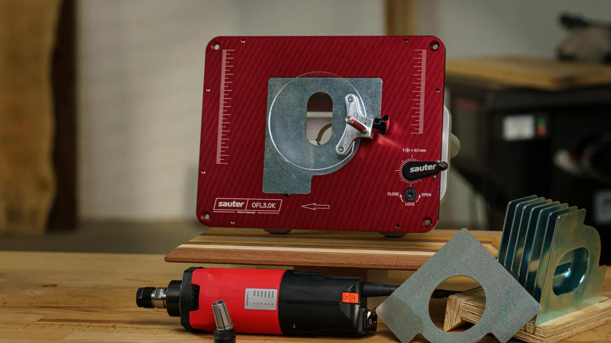 Pivoting Router Lift OFL3.0 and Suhner Motor Complete Set - US Red Edition