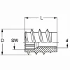 Rampa Muffe Typ SK M6 12x12mm 10 St.