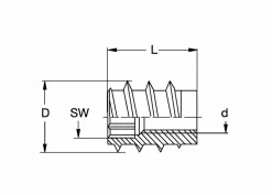 Rampa Muffe Typ SK M6 12x18mm 10St.