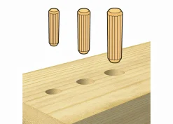 50 Runddübel - Ø8mm x 30mm