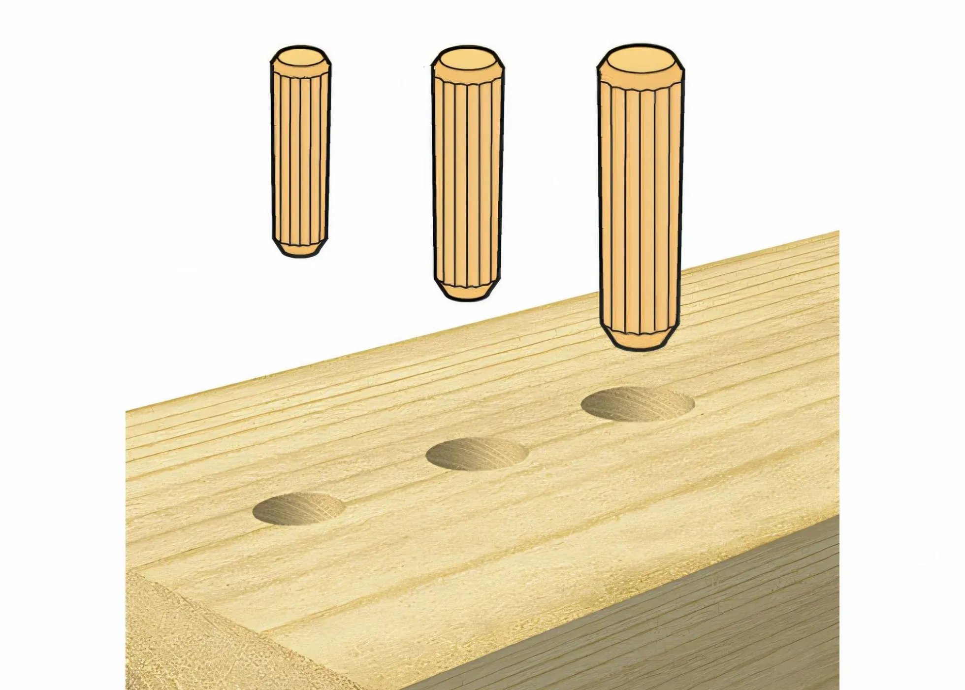 50 Runddübel - Ø10mm x 35mm