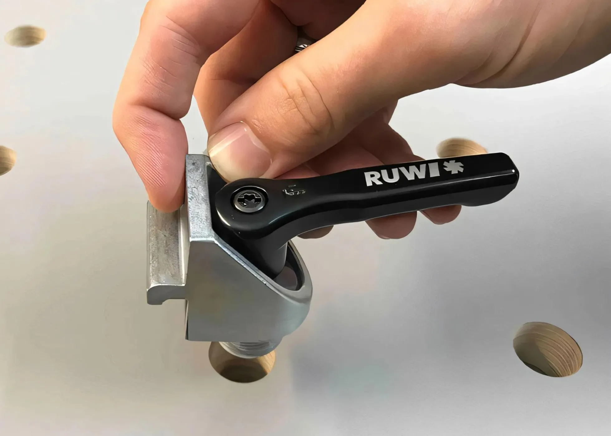 RUWI Klemmwinkel mit Klemmbolzen Ø20 mm und Klemmhebel