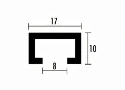 sauter Profilschiene ELOXIERT - 1000 mm