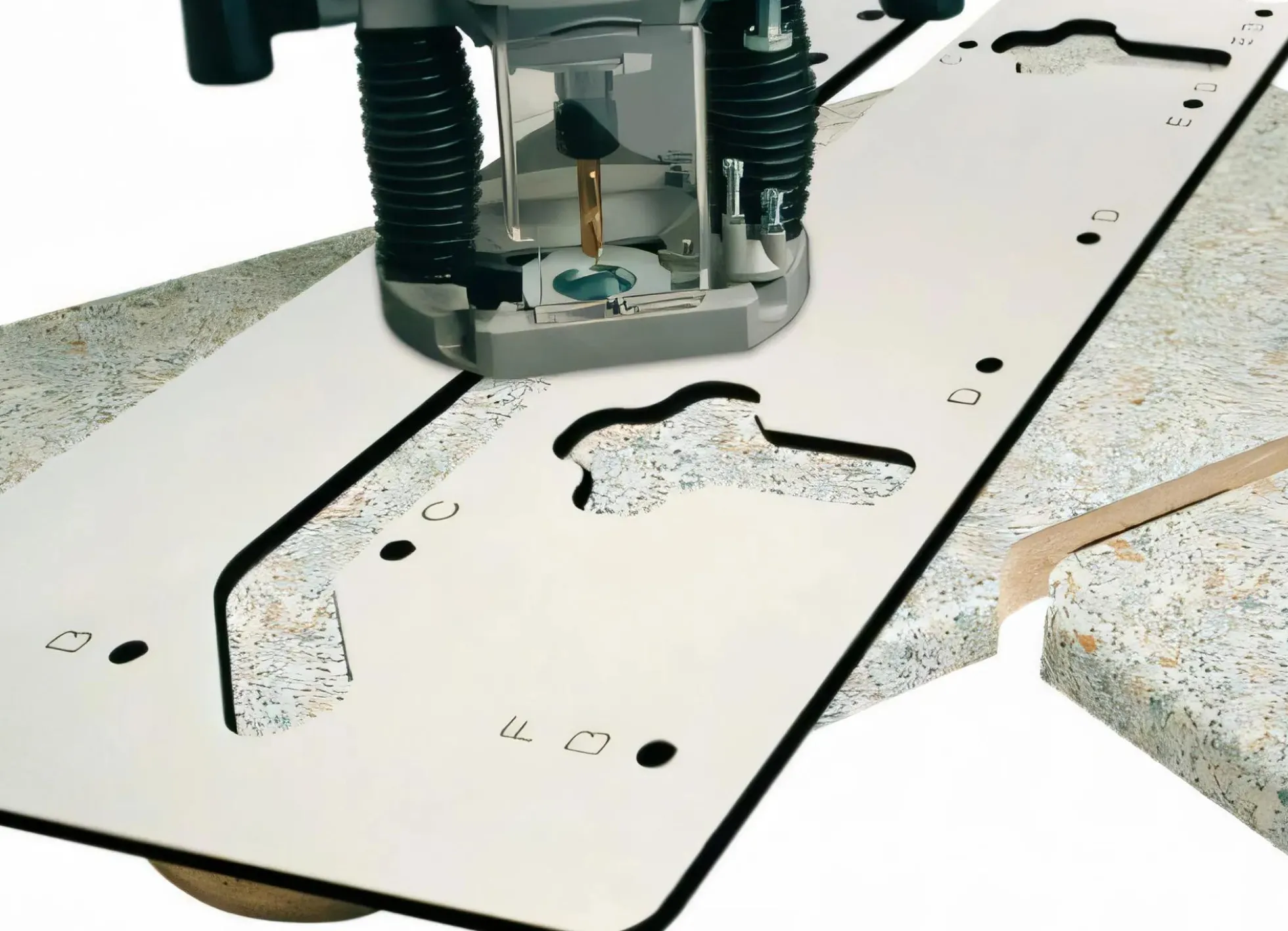 Schablonen-Set FK650 mit Nutfräser S8