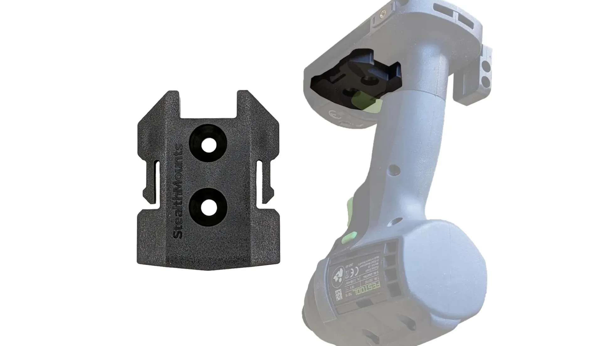 Schwarze StealthMounts Werkzeughalterungen für Festool 18V, 4 St.