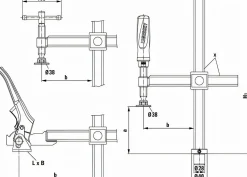 Set Spannelement variabel - Hebelgriff+Adapter 20 mm