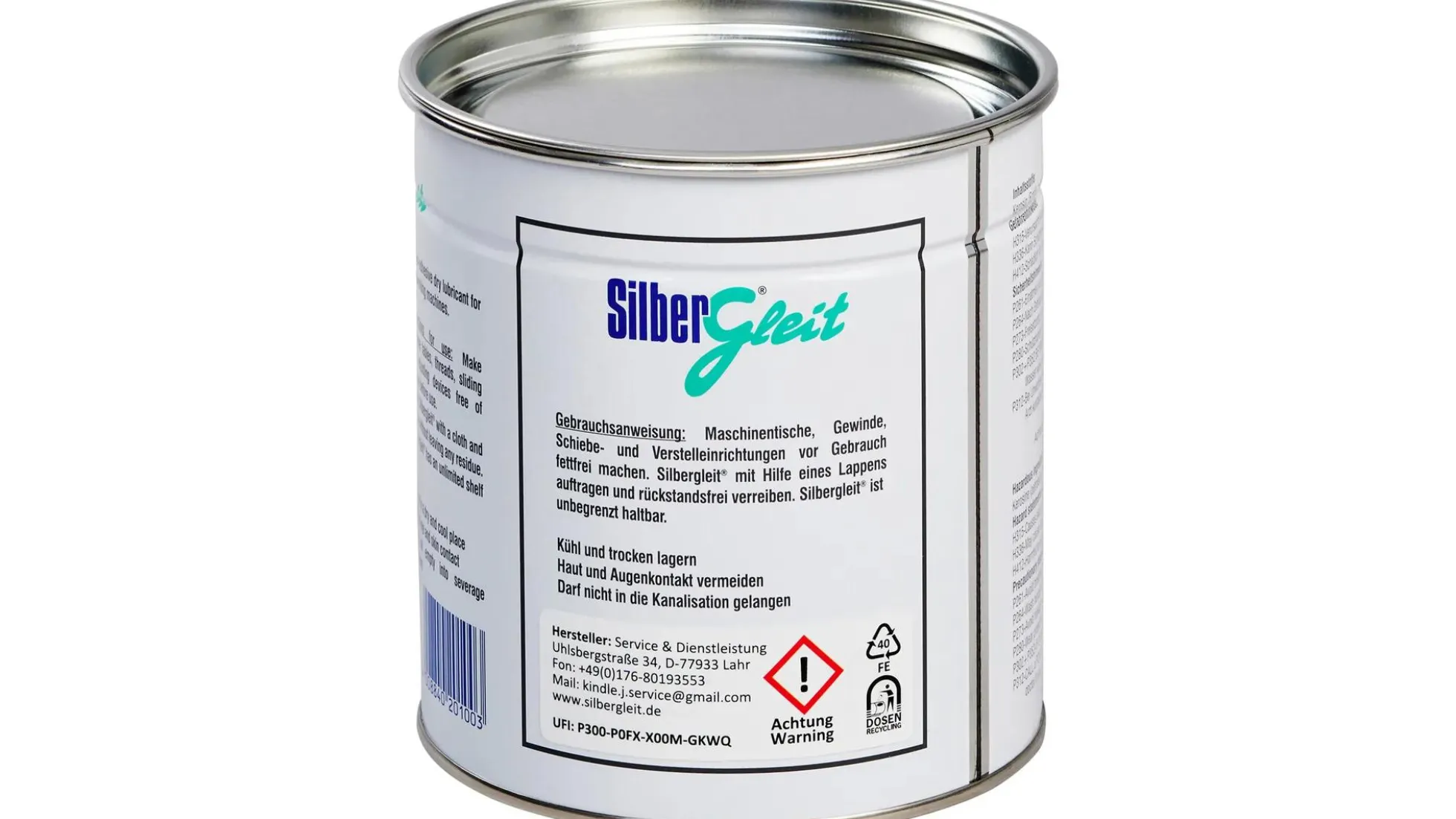 Silbergleit 1000 ml in der Blechdose