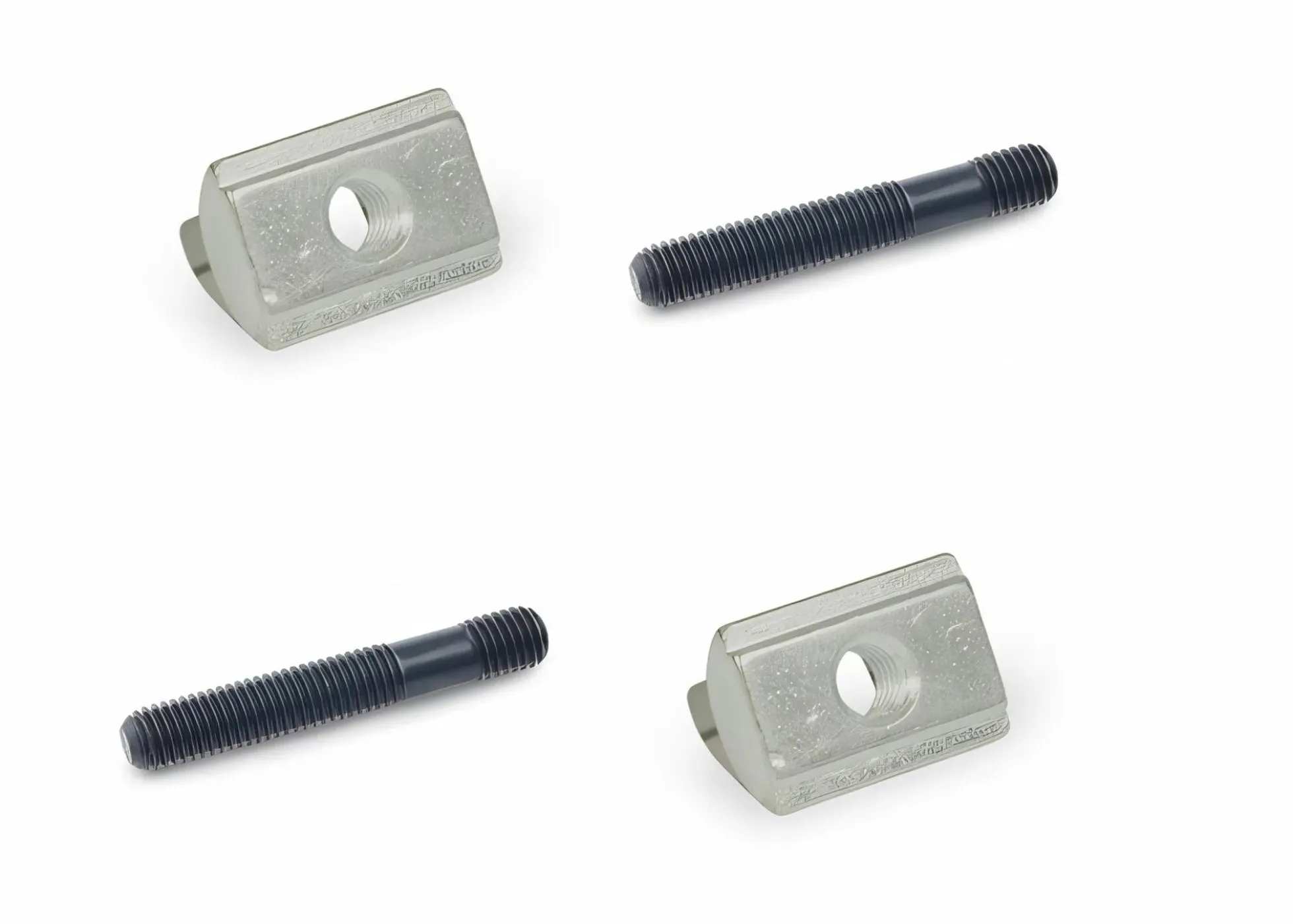T-Nutenstein und Stiftschraube M8 im 4-tlg. Set