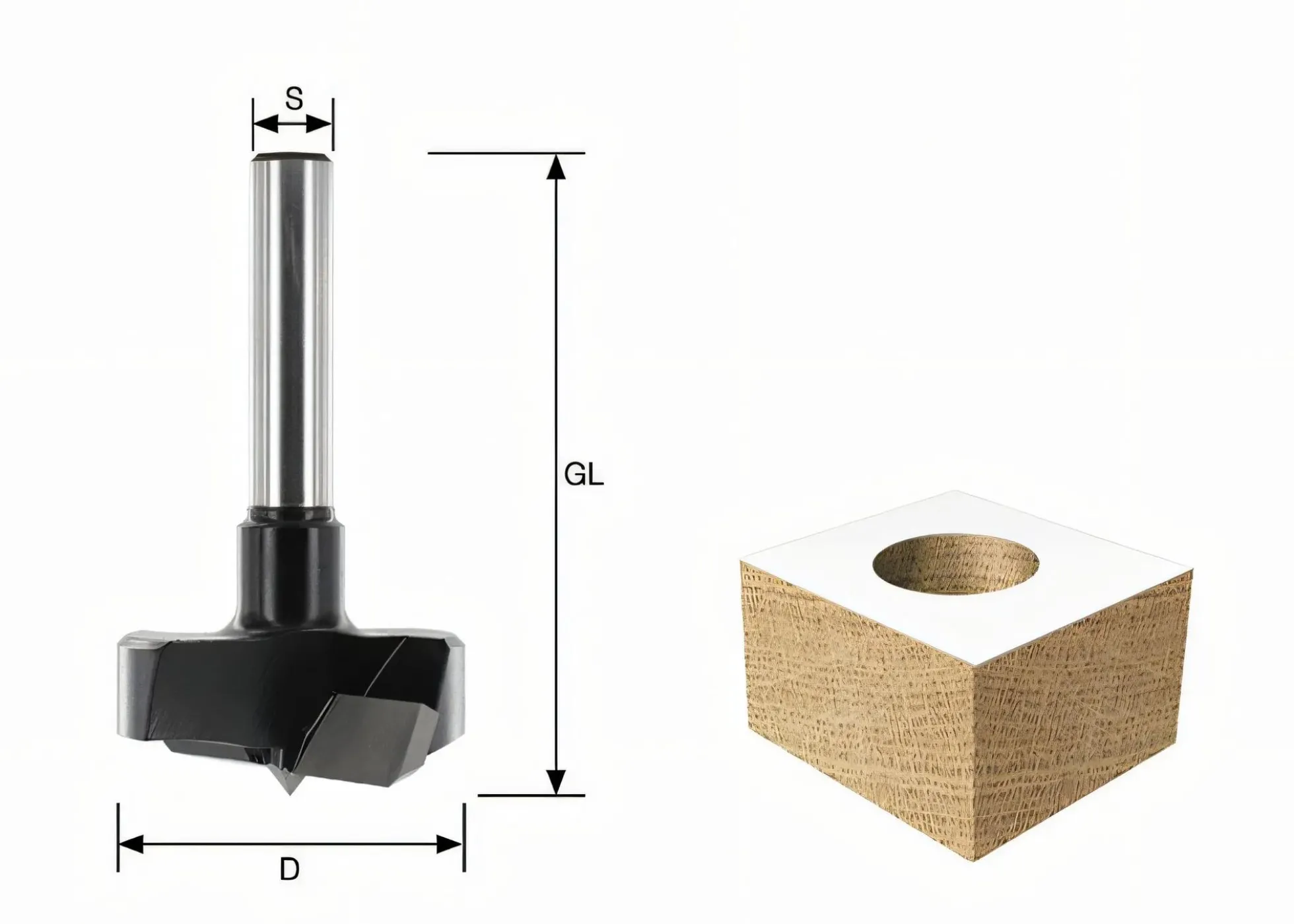 Topfbandbohrer für Oberfräse Ø 25 mm HW (HM)
