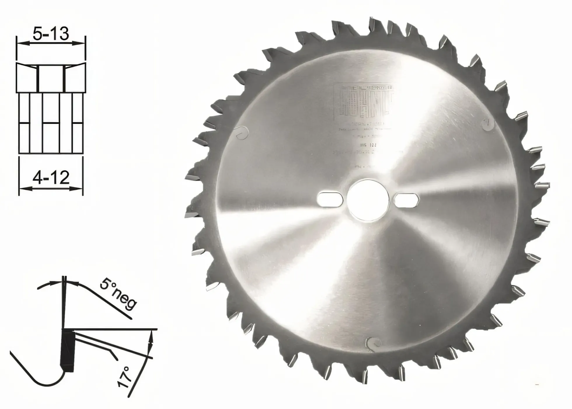 Verbreiterungsset für Dado Kreissägeblatt-Set D 250 mm