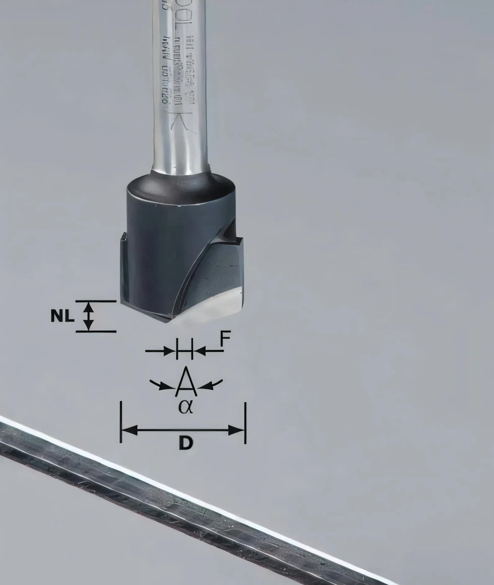 V-Nutfräser HW Schaft 8 mm HW S8 D18-135° (Alu)
