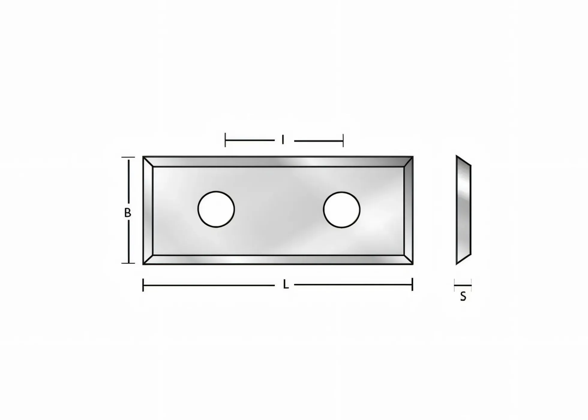 Wendeplatte 29.5 x 12 x 1.5 mm