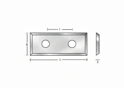 Wendeplatte 30 x 12 x 1.5 mm für KLEIN Falzkopf WE150