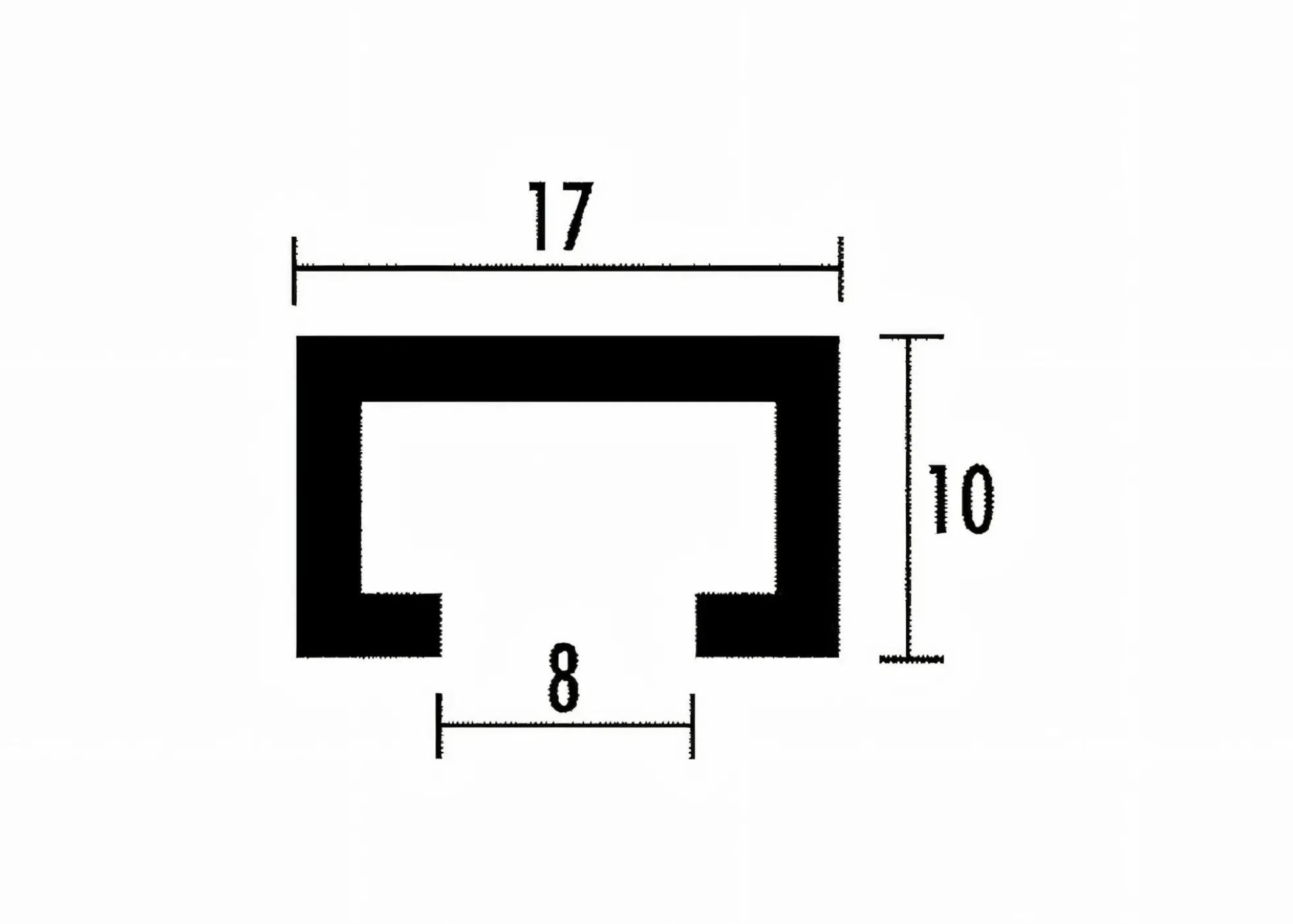 3x Aluminium-Profilschiene 1200 mm & Kegelsenker