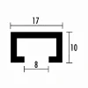 3x Aluminium-Profilschiene 1000 mm &Kegelsenker