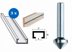 3x Aluminium-Profilschiene 1000 mm inklusive Kegelsenker