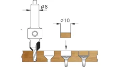 Zapfenschneider-Senker-Set D 10 | D1 3,5